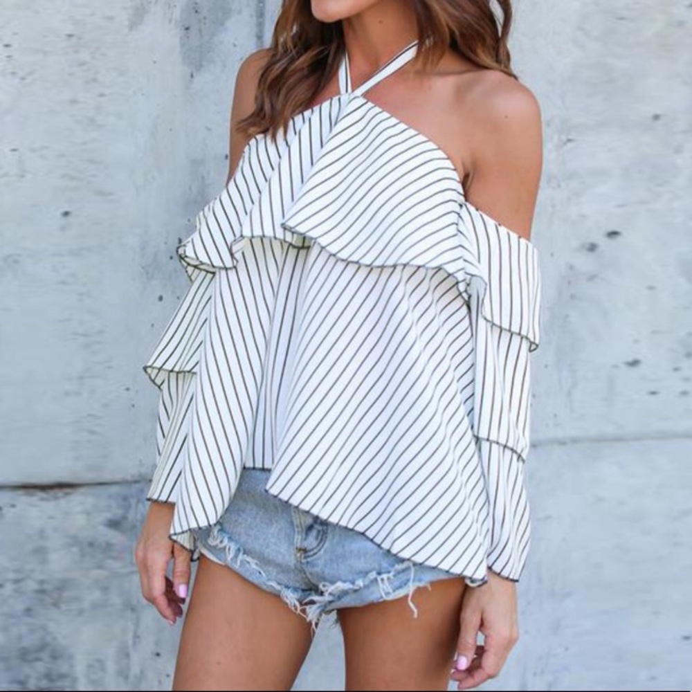 Off Shoulder Halter Top - Picture 4 of 8
